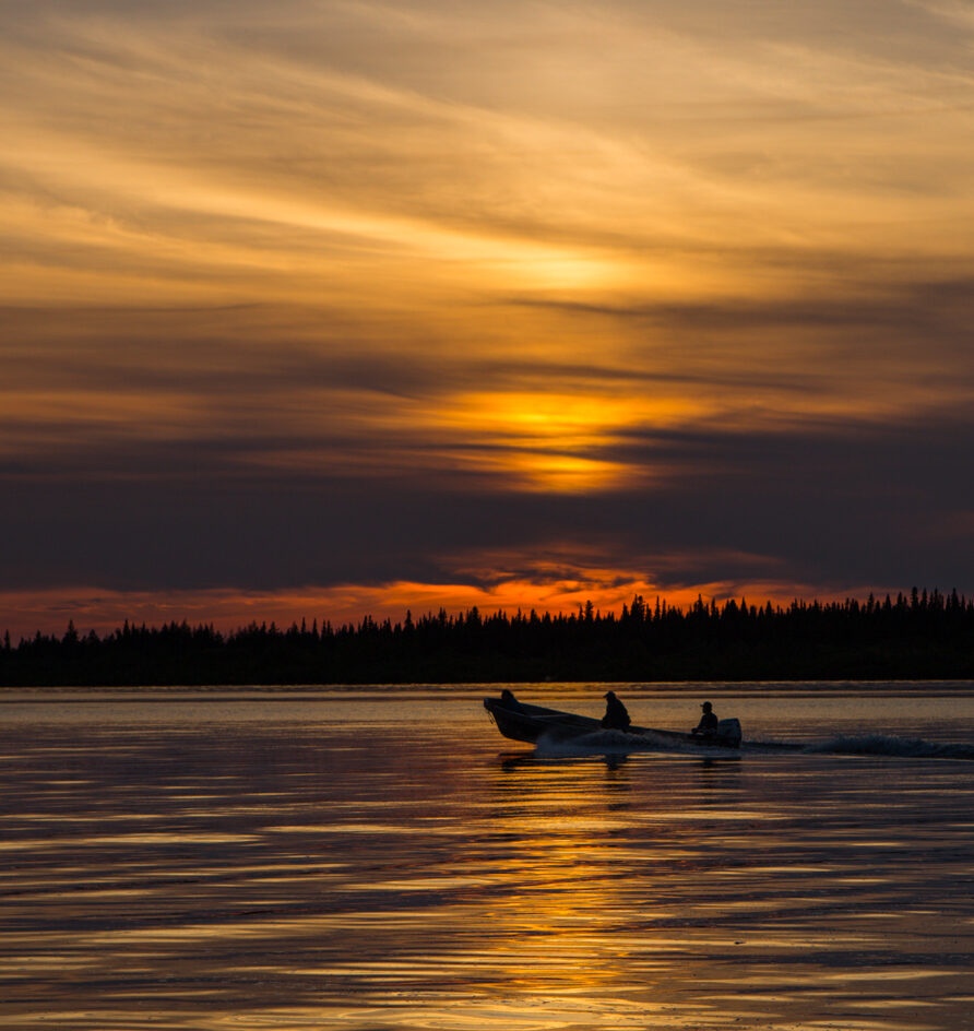 Eeyou Istchee sunset, Cree Outfitting Tourism Association , Quebec, Canada,