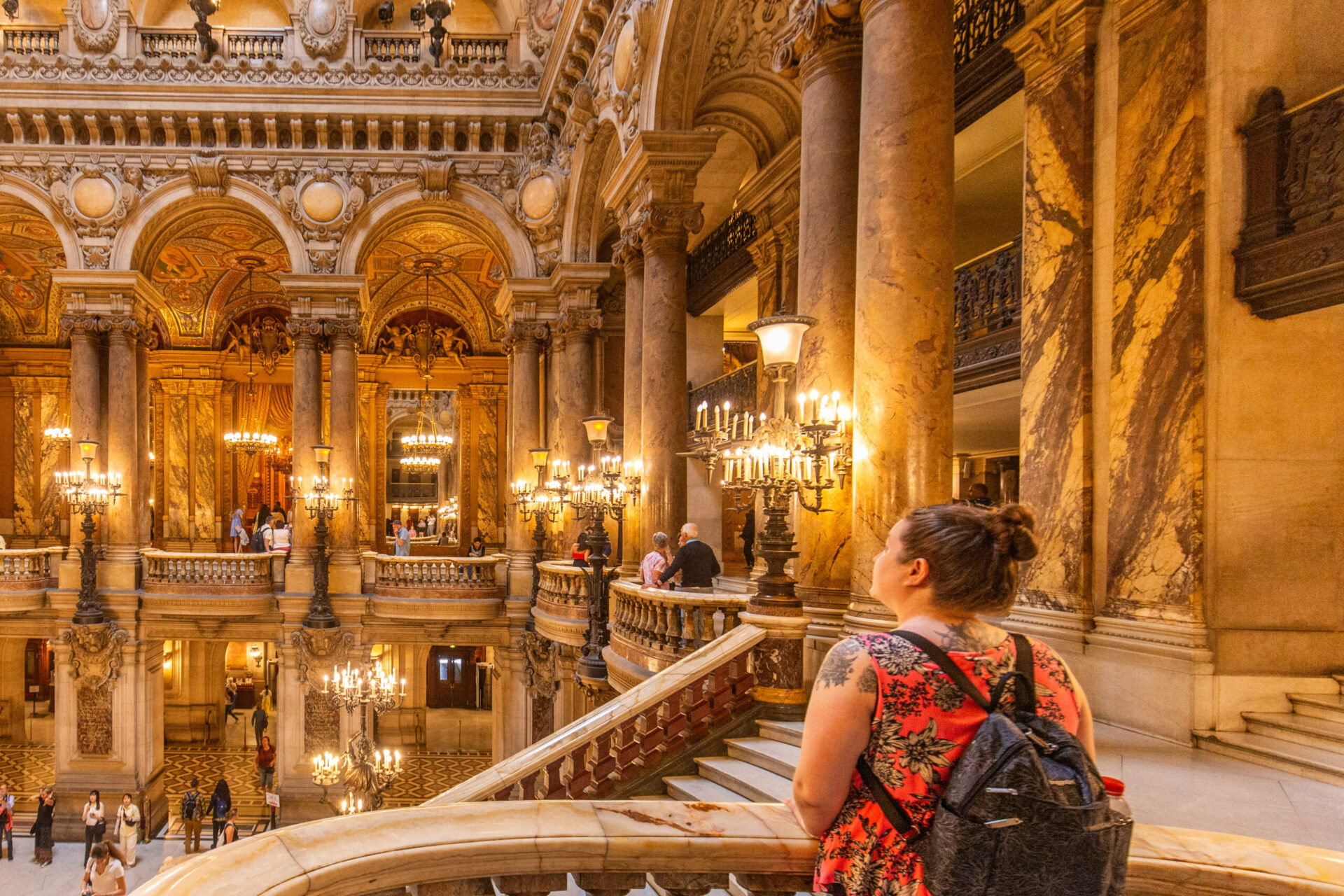 Palais Garnier in Paris, showcasing stunning architectural details during a several-hour visit.