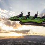 The Strat Tower in Las Vegas, standing 1,149 feet tall with breathtaking views of the city from the top.