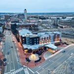 Hyatt Place Moncton, ideal for romantic getaways or business trips, featuring an indoor pool, vibrant patio, and complimentary breakfast near the Avenir Centre